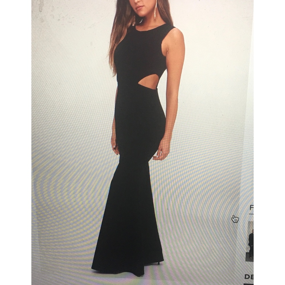 Black cut out evening gown
